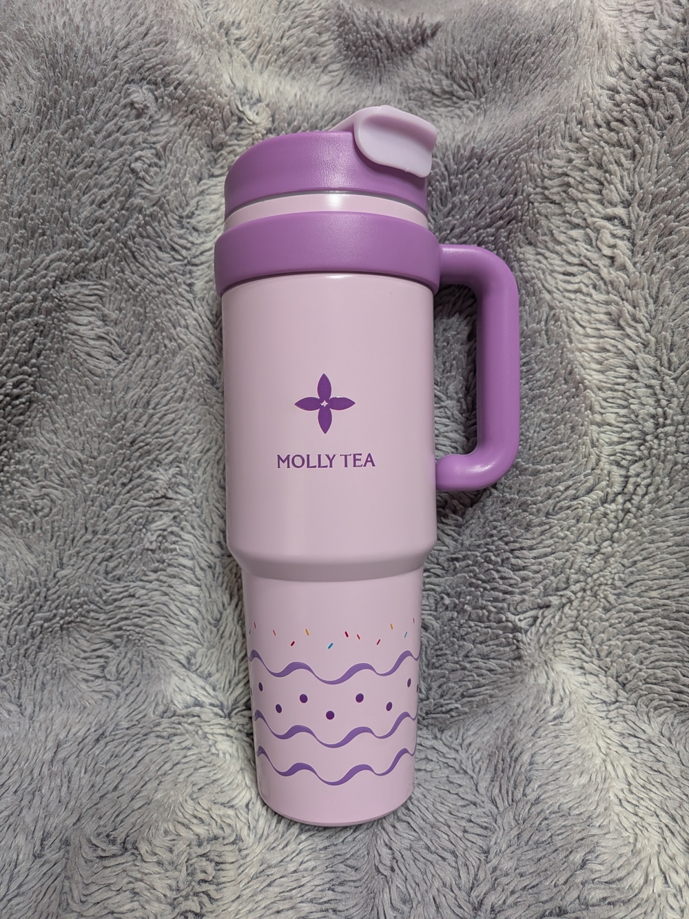 Molly Tea Lavender 30oz Travel Mug with Handle BNWT